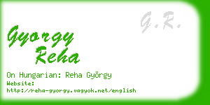 gyorgy reha business card